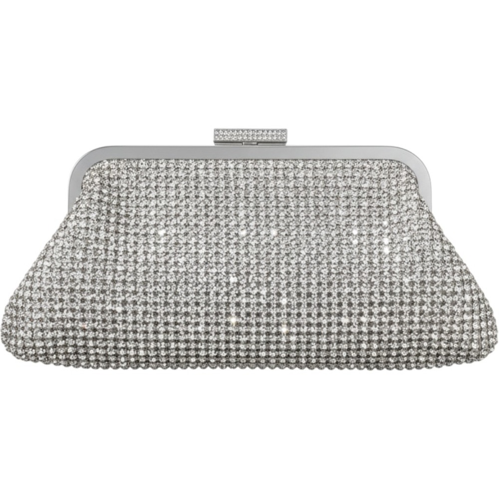 Galina Signature Clutch Women OS Silver Rhinestone Formal Evening Bridal Bag